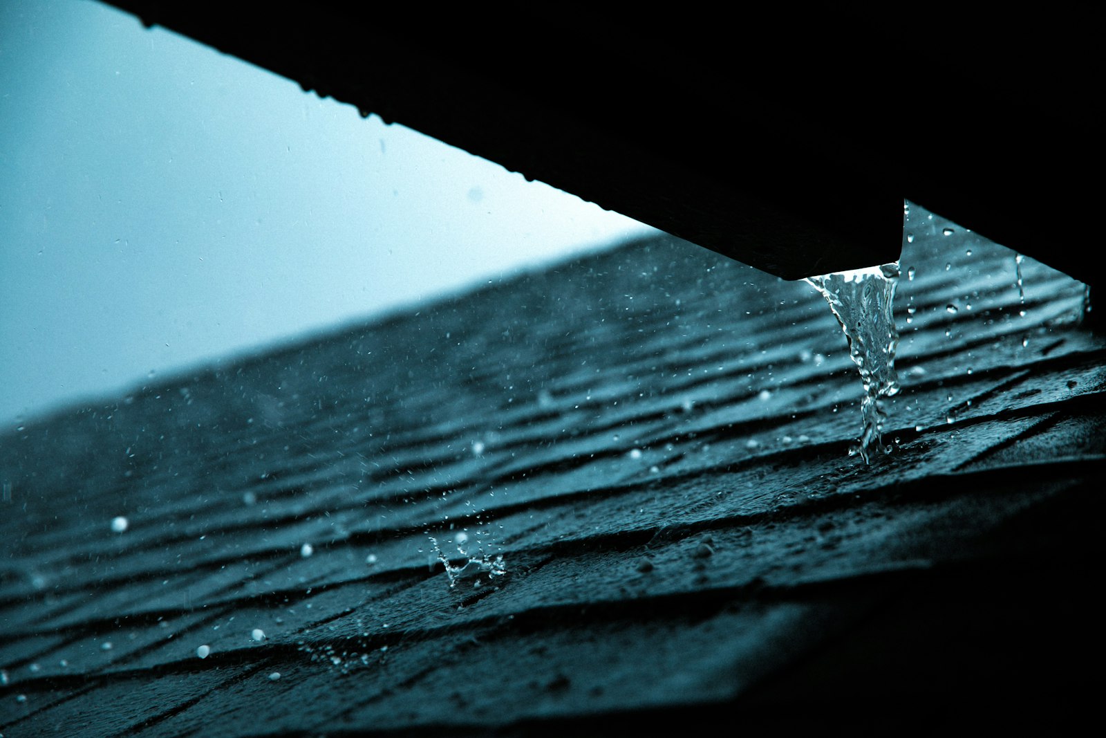 Gutter repair Huntington Beach — close-up of a rain gutter on a residential roof