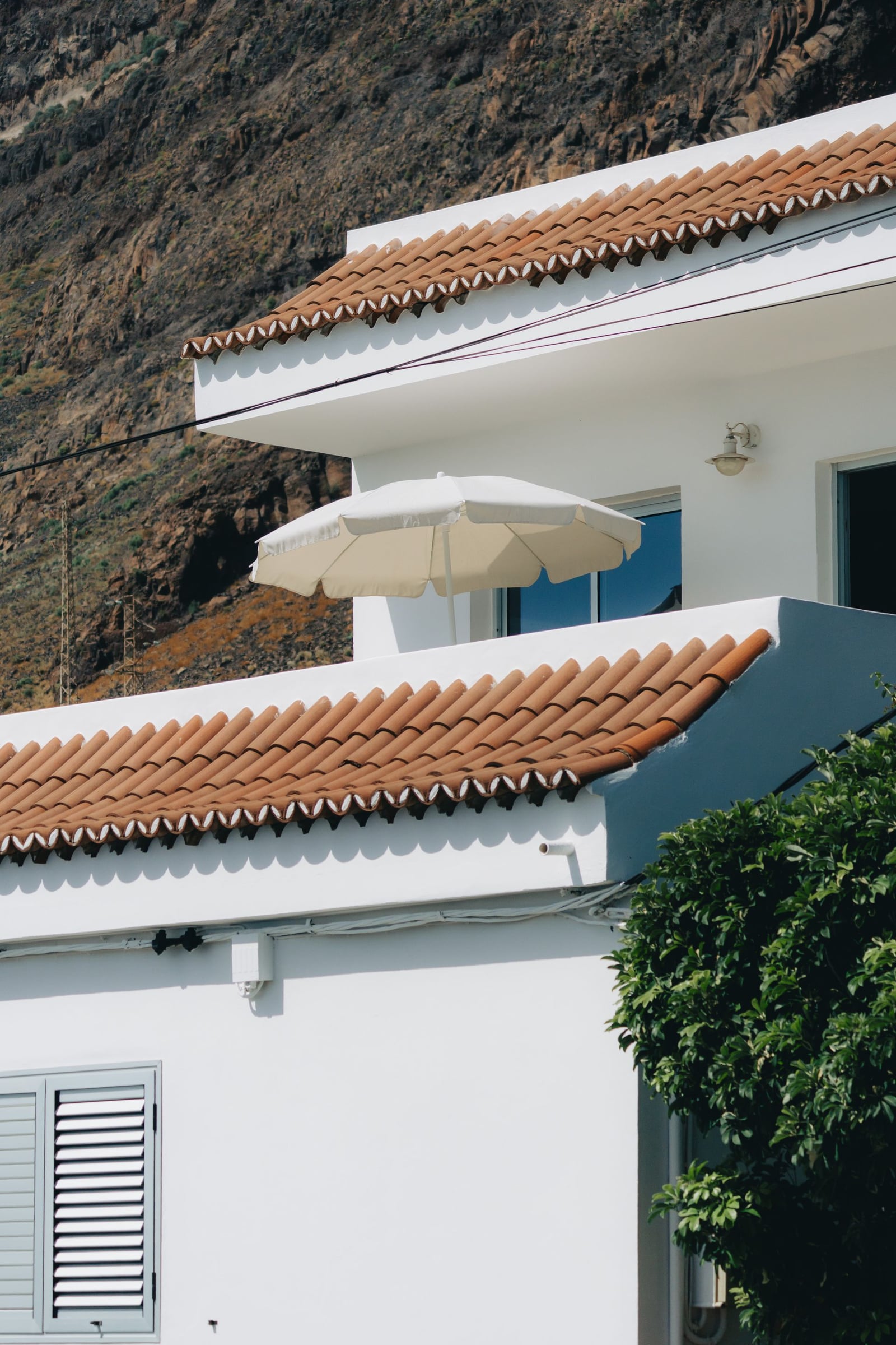 Home with a light-colored cool roof